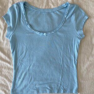 blue bow top